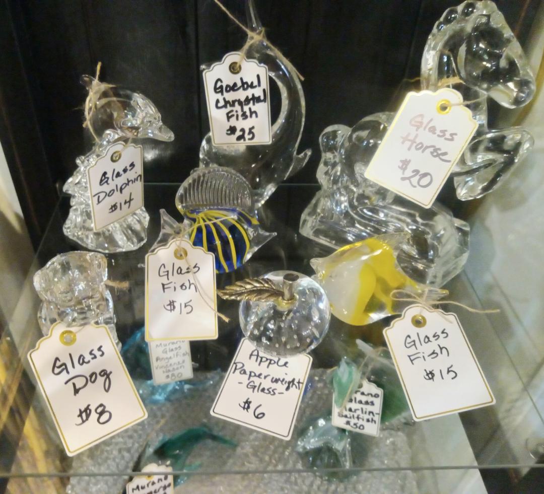 Glass figurines, assorted